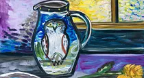 Still life with owl jug