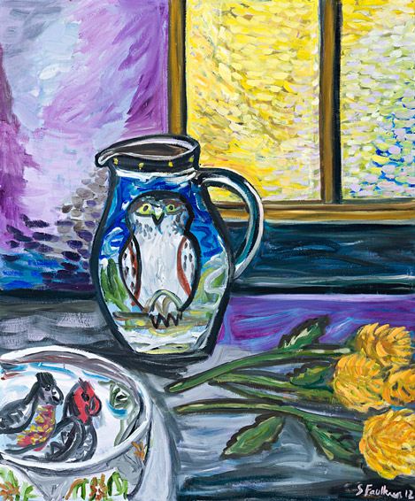 Still life with owl jug